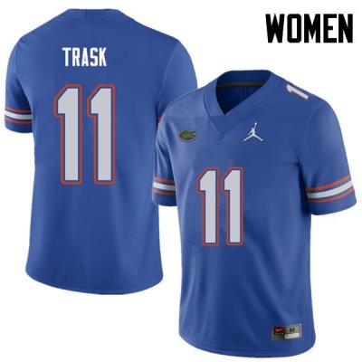 Women's Florida Gators #11 Kyle Trask NCAA Jordan Brand Royal Authentic Stitched College Football Jersey FJC0162WI